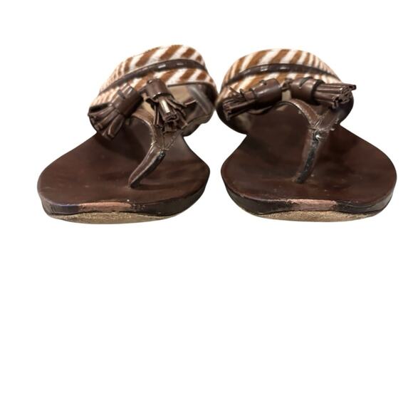 GIORGIO ARMANI Calf Hair tassel Sandals/Flats, Size 38.5 (US size 7.5) - Picture 3 of 8